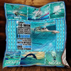 I Swim To Find Peace With Myself Quilt Hn050809  Quilt